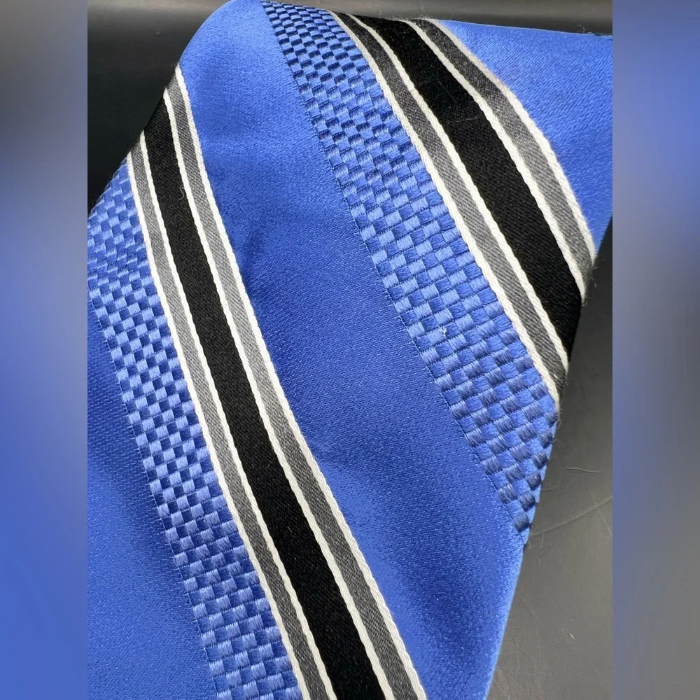 Bugatti- Mens Blue/Black/Grey/ White Tie‎